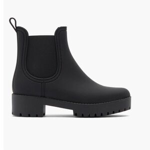 Black Jeffrey Campbell Chelsea Rain Boots size 6.5/7 Matte Black